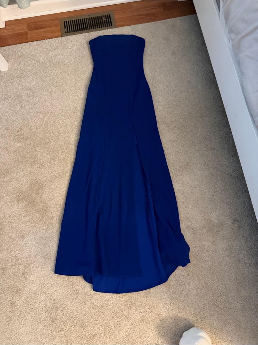 Emerald Sundae Strapless Cobalt Blue Evening Dress